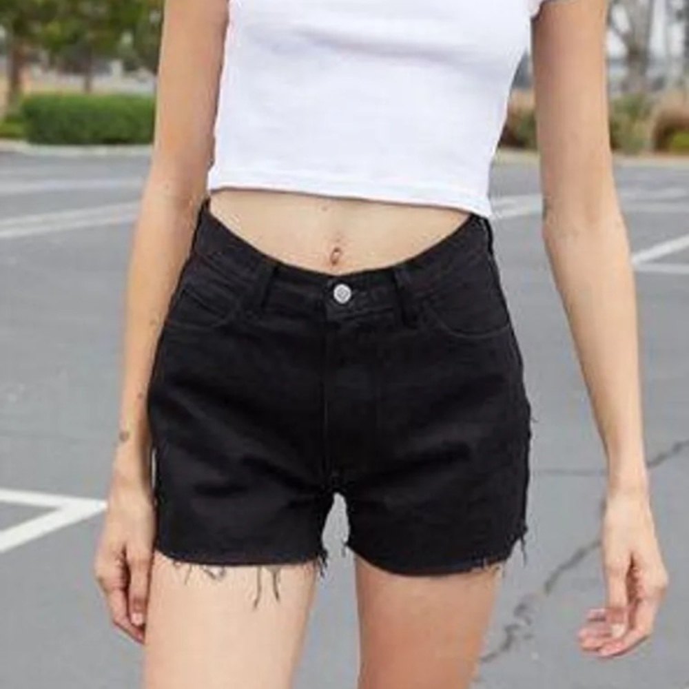 John galt black Charolette denim shorts